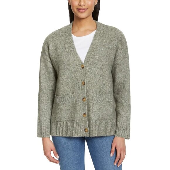 Ella Moss Ladies' Button Front Cardigan Green - Picture 1 of 6